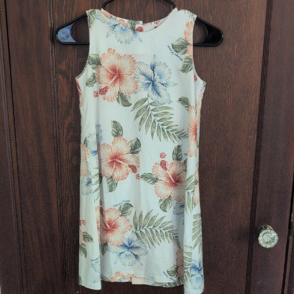 Mango House Hawaiian Girls Tank Dress Size Girls 6/7 Vacation - Picture 1 of 7
